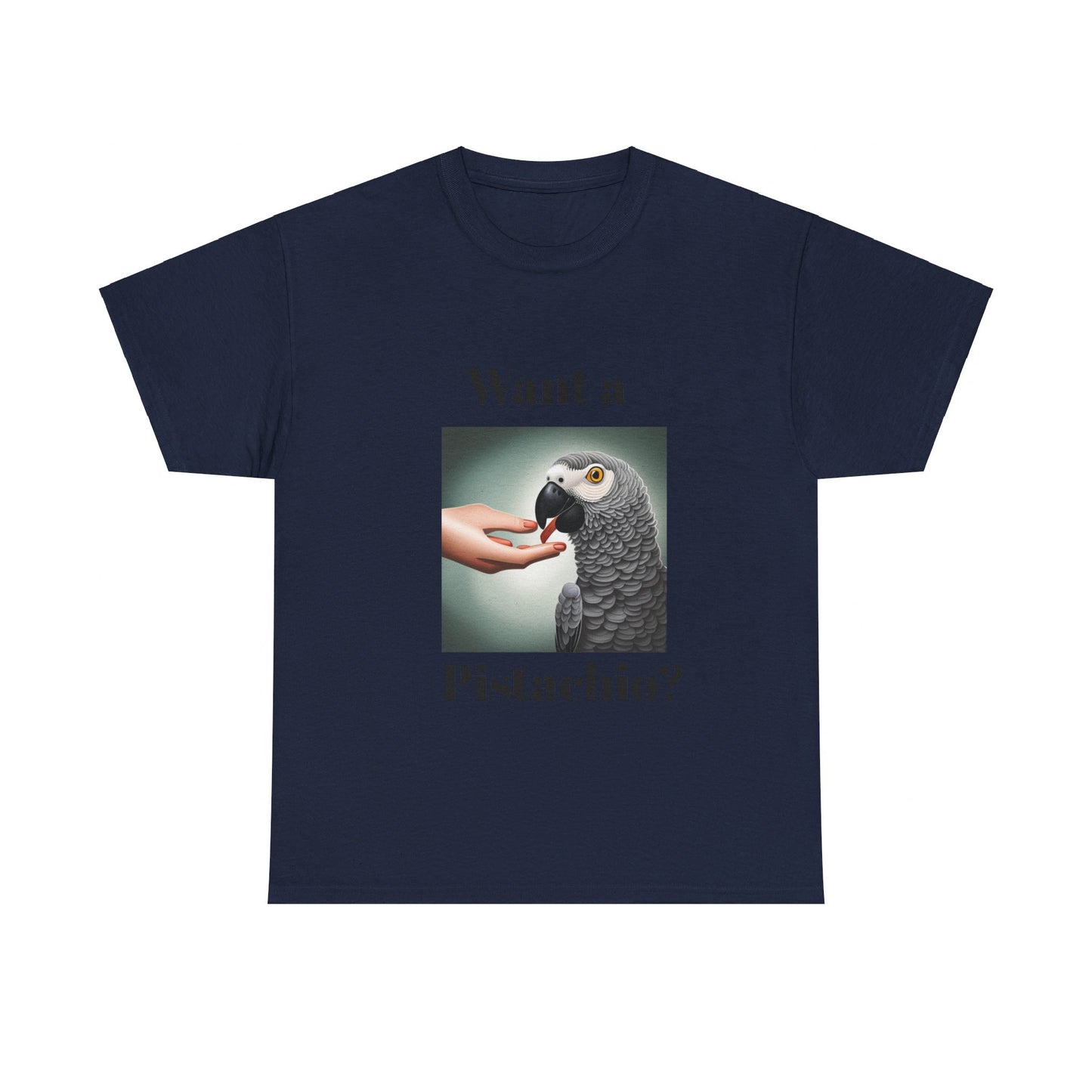 African Grey Want A Pistachio Unisex Heavy Cotton Tee