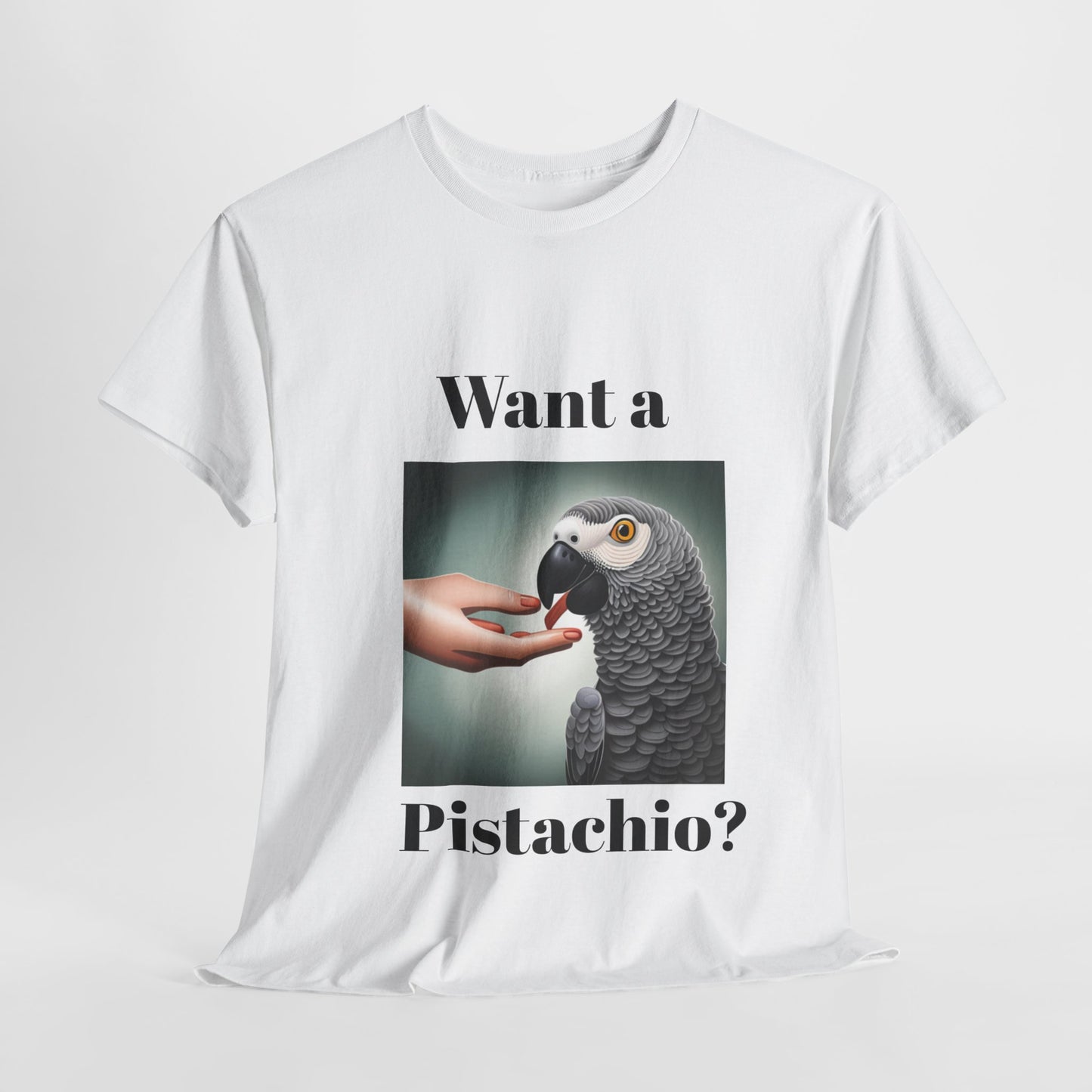 African Grey Want A Pistachio Unisex Heavy Cotton Tee