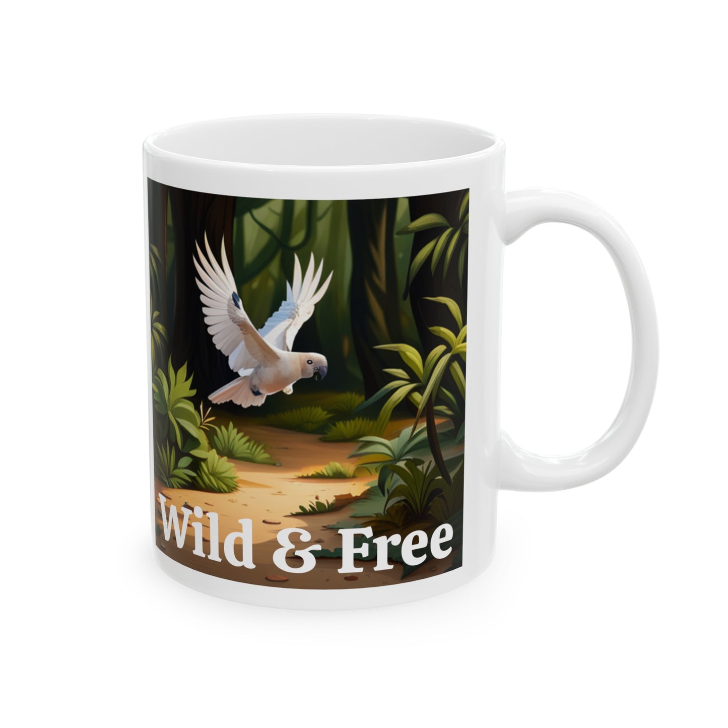 Cockatoo Wild & Free Ceramic Mug, (11oz, 15oz)