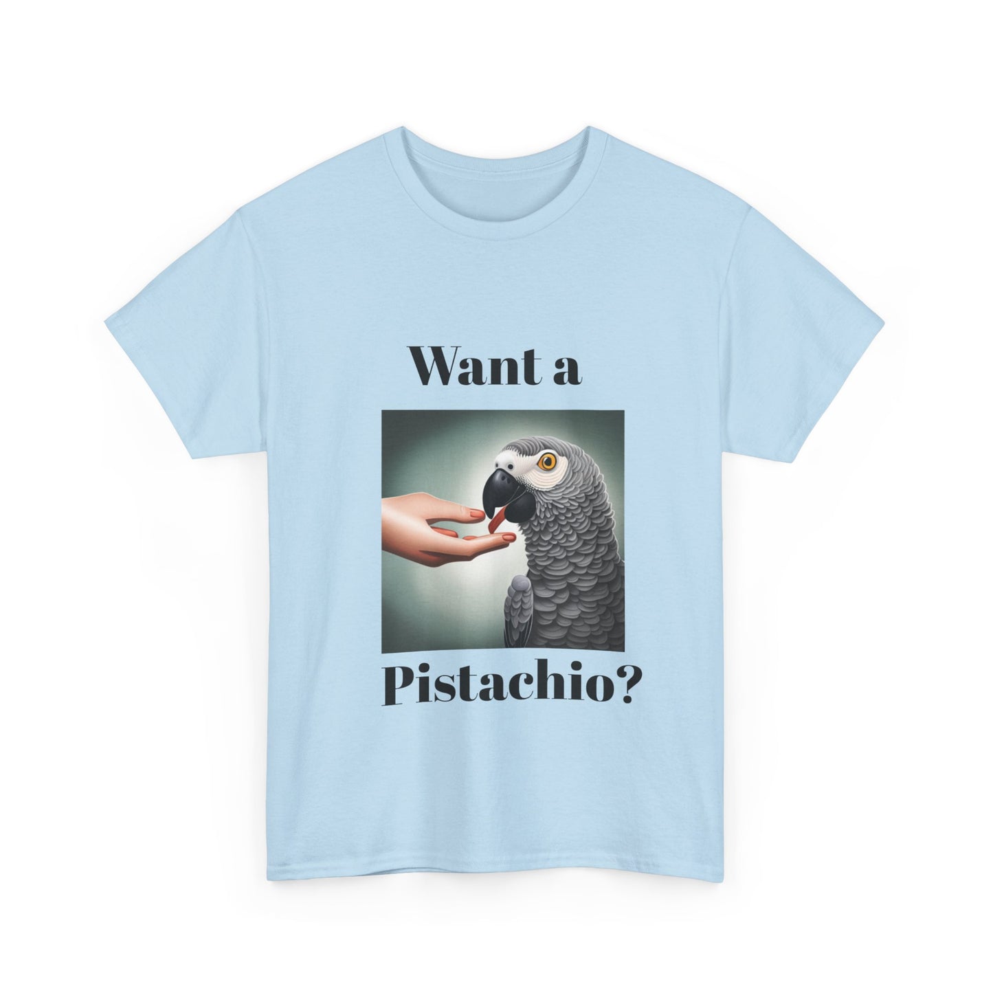 African Grey Want A Pistachio Unisex Heavy Cotton Tee