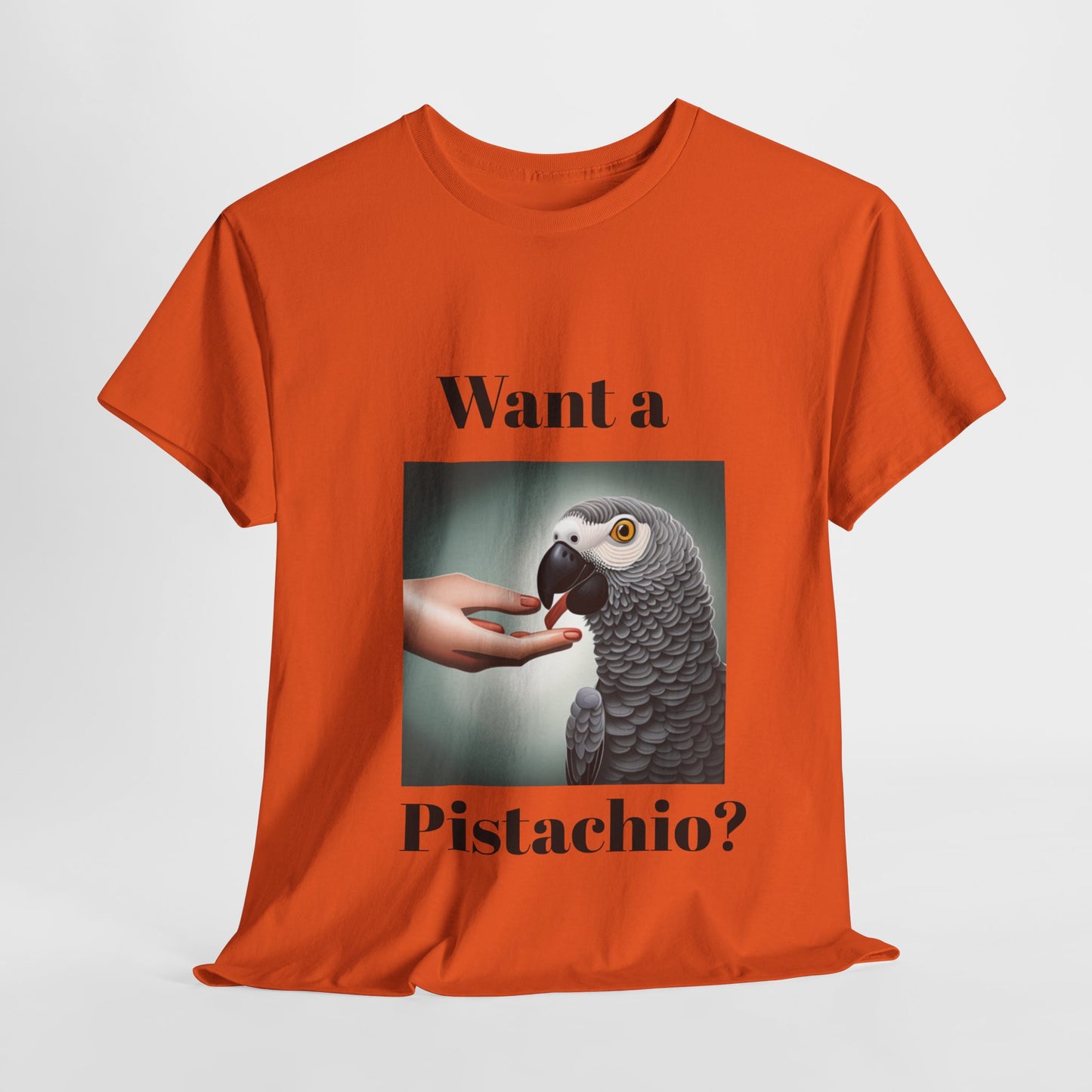 African Grey Want A Pistachio Unisex Heavy Cotton Tee