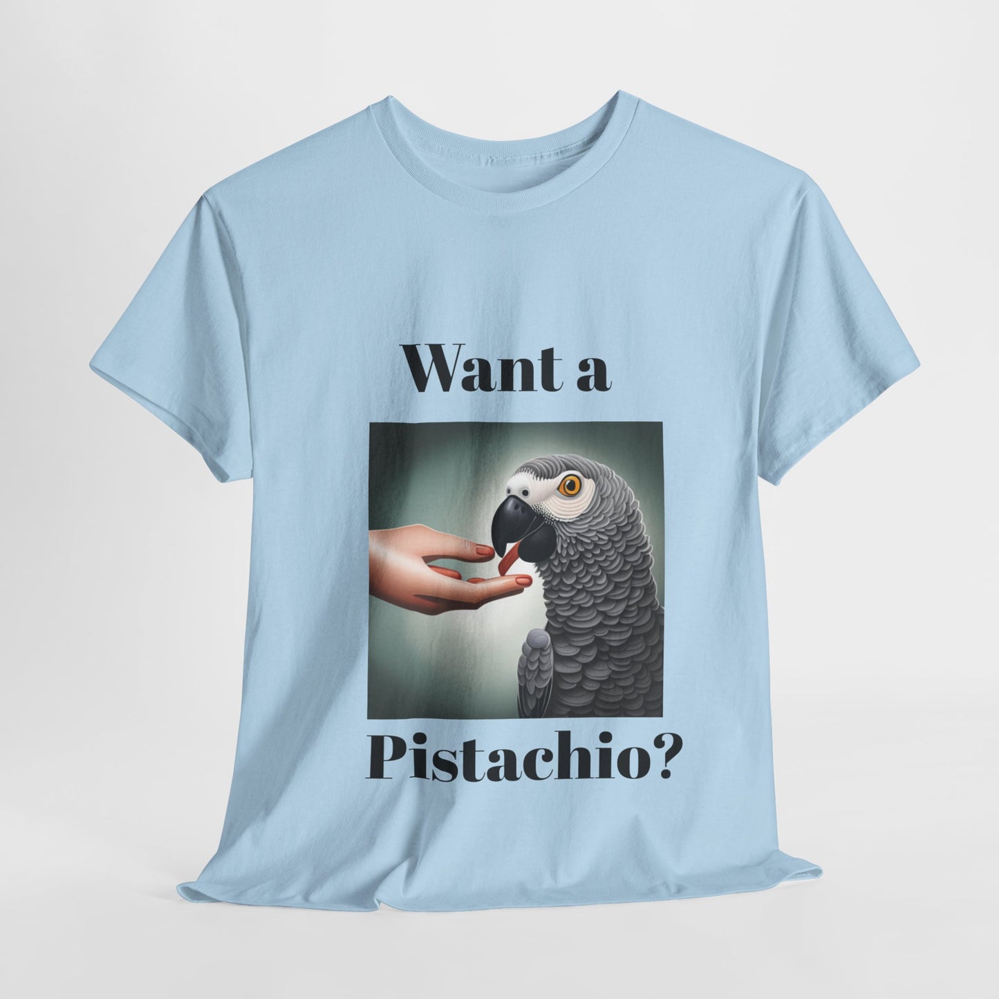 African Grey Want A Pistachio Unisex Heavy Cotton Tee