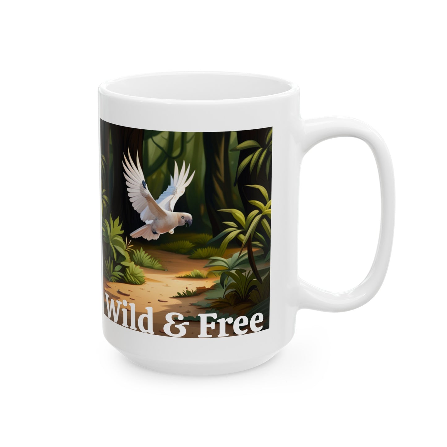 Cockatoo Wild & Free Ceramic Mug, (11oz, 15oz)