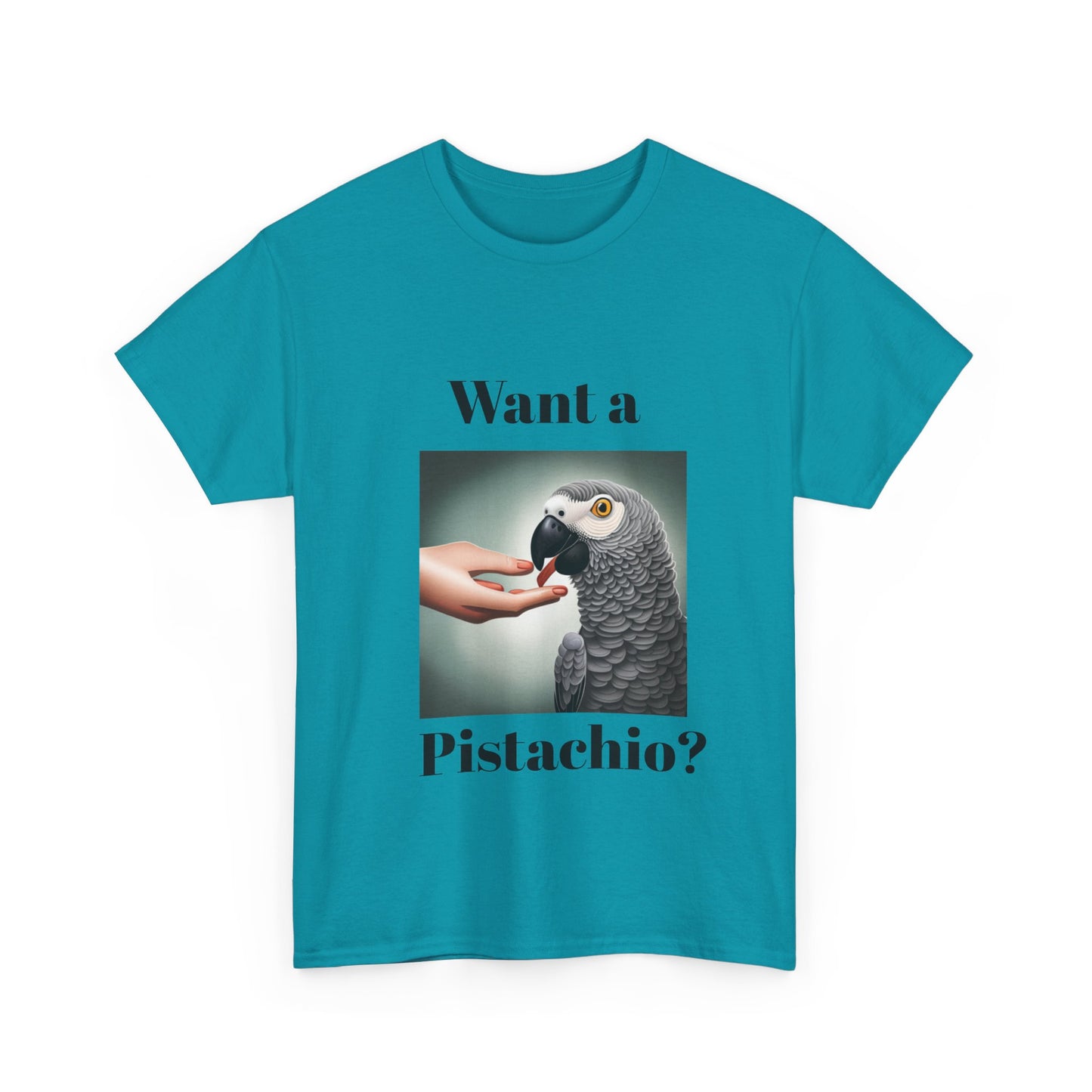 African Grey Want A Pistachio Unisex Heavy Cotton Tee