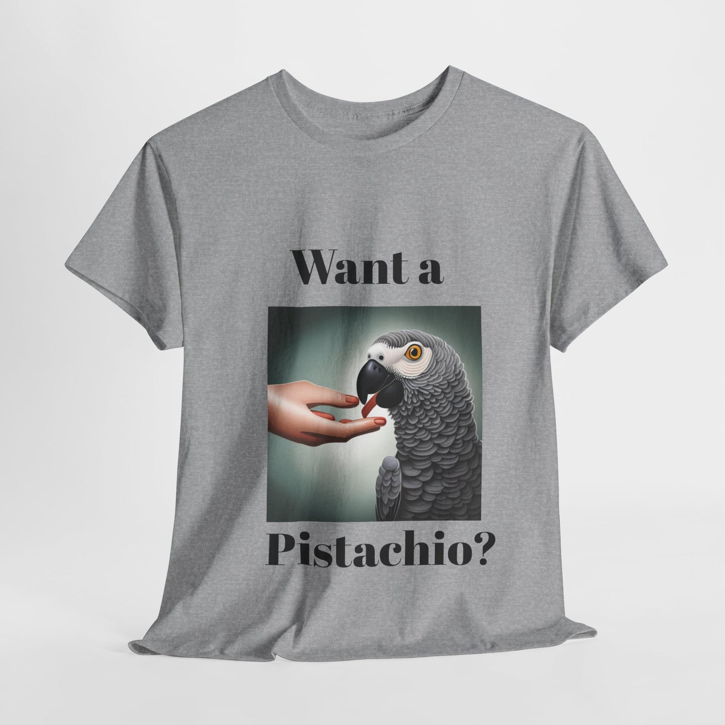 African Grey Want A Pistachio Unisex Heavy Cotton Tee