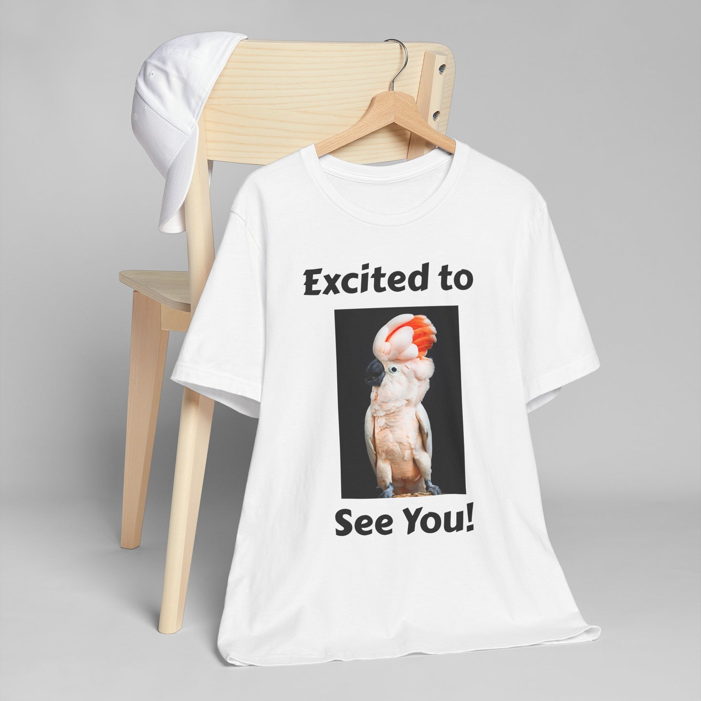 Mullican Cockatoo Excited to See You Unisex Jersey T-Shirt