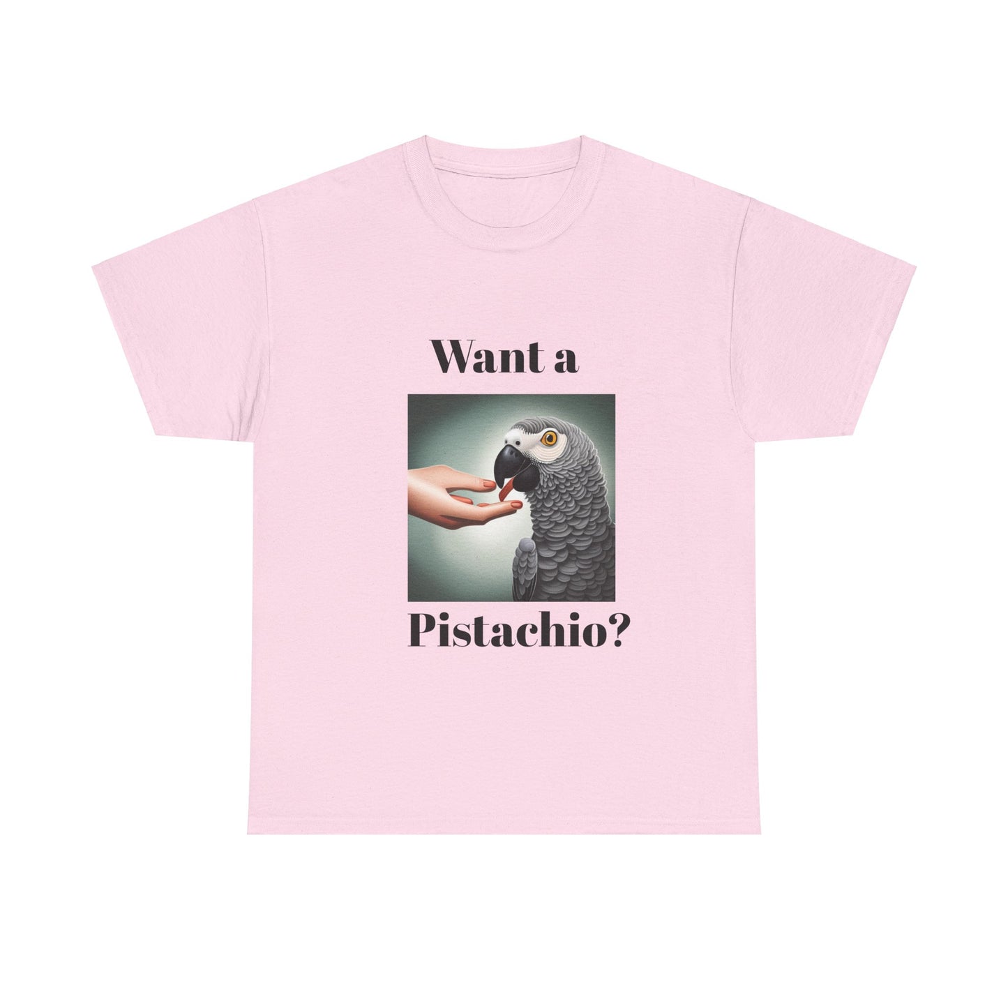 African Grey Want A Pistachio Unisex Heavy Cotton Tee