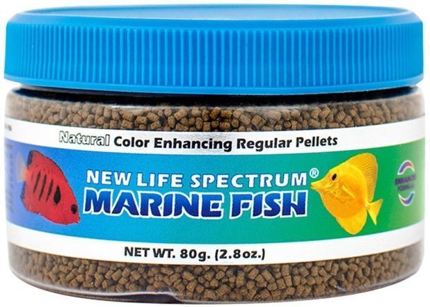 New Life Spectrum Marine Fish Food Regular Sinking Pellets 2.8 oz Regular Pellet