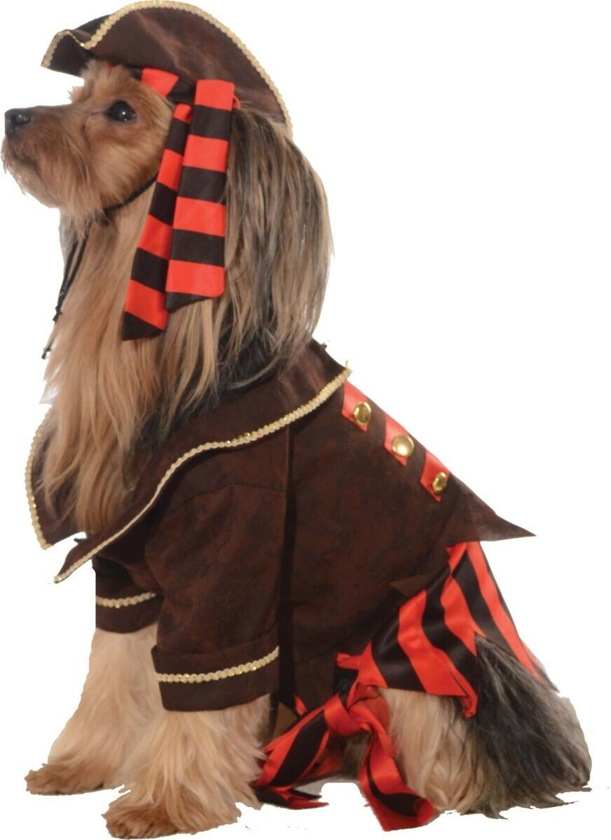 RUBIE'S PIRATE BOY Small DOG COSTUME HALLOWEEN BIRTHDAY PARTY JACKET HAT VEST