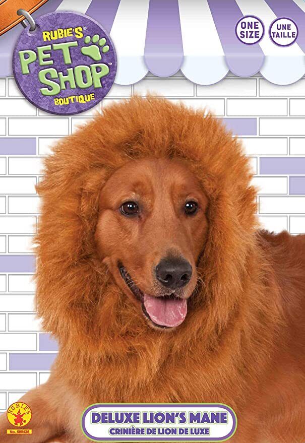 Rubies Deluxe Lion's Mane for Pets Dog Cat Halloween Party Play Time