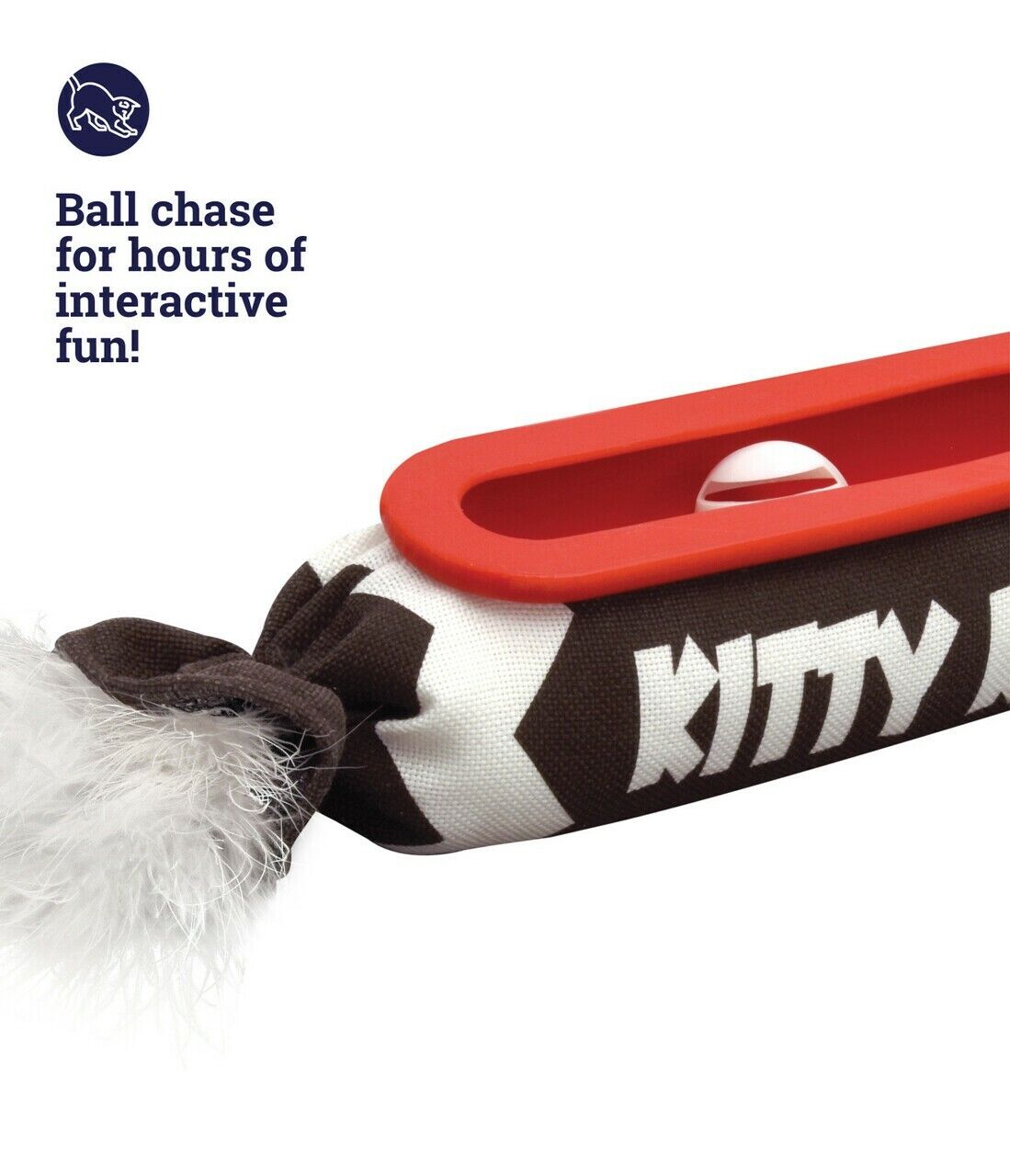 Kitty Kix Roll Kicker Cat Toy with Track Ball by Pet Stages