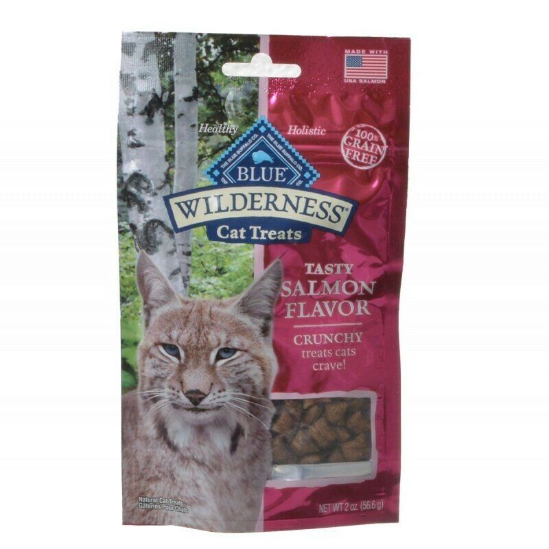 Blue Buffalo Wilderness Crunchy Cat Treats - Tasty Salmon Flavor - 2 oz Feline