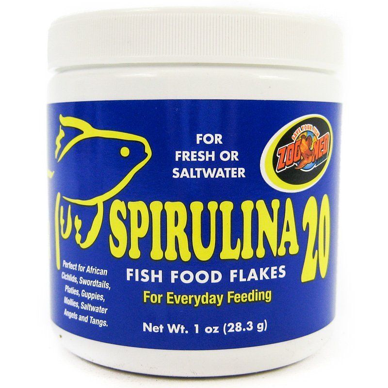 Zoo Med Spirulina 20 Flake Food 1 Oz For Everyday Feeding