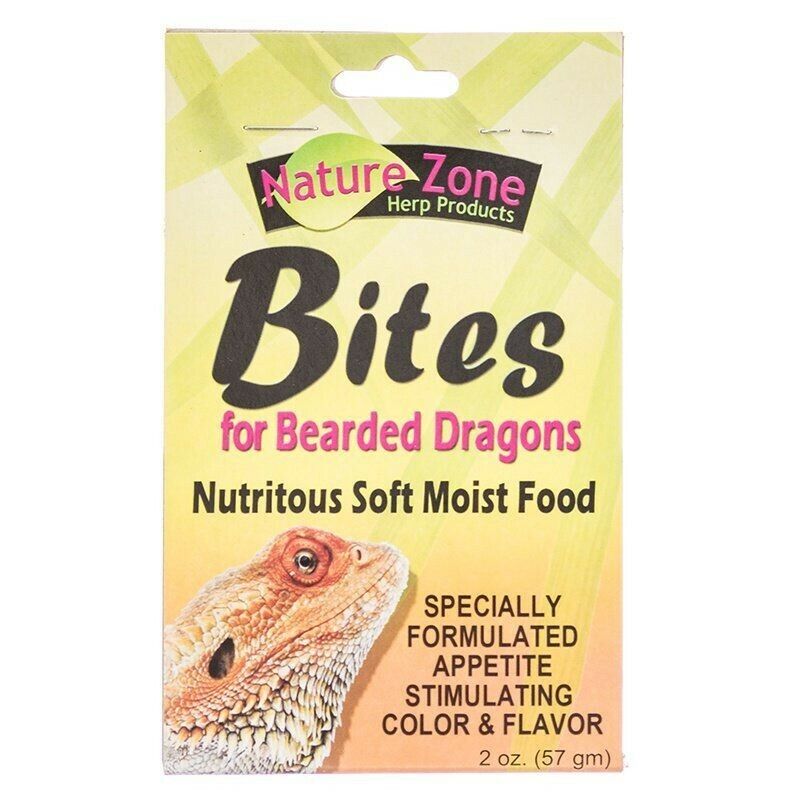 Nature Zone Nutri Bites For Bearded Dragons Soft Moist Food App Stimulation 2 OZ