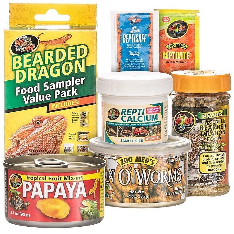 ZOO MED Bearded Dragon Food Sampler VARIETY Value Pack