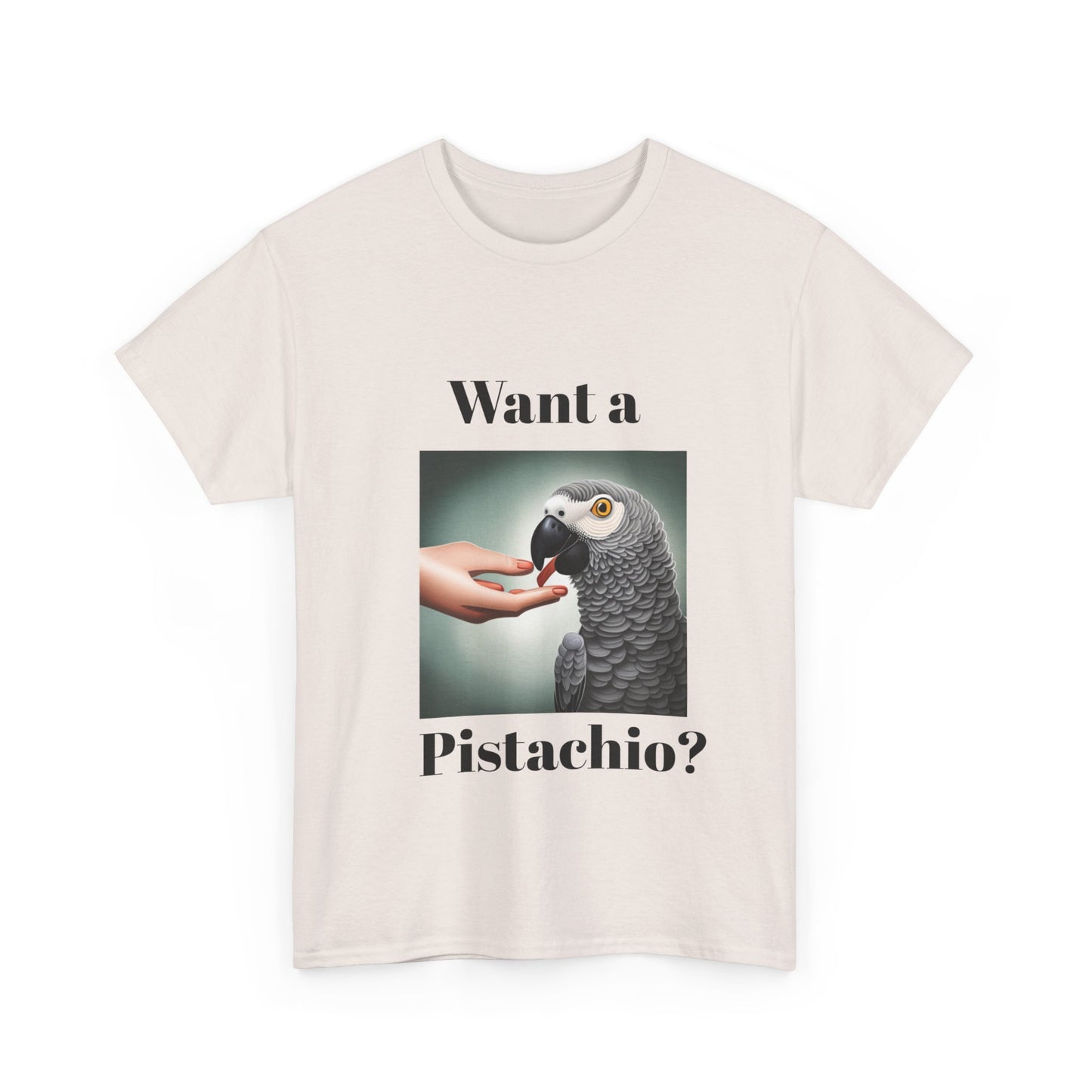 African Grey Want A Pistachio Unisex Heavy Cotton Tee