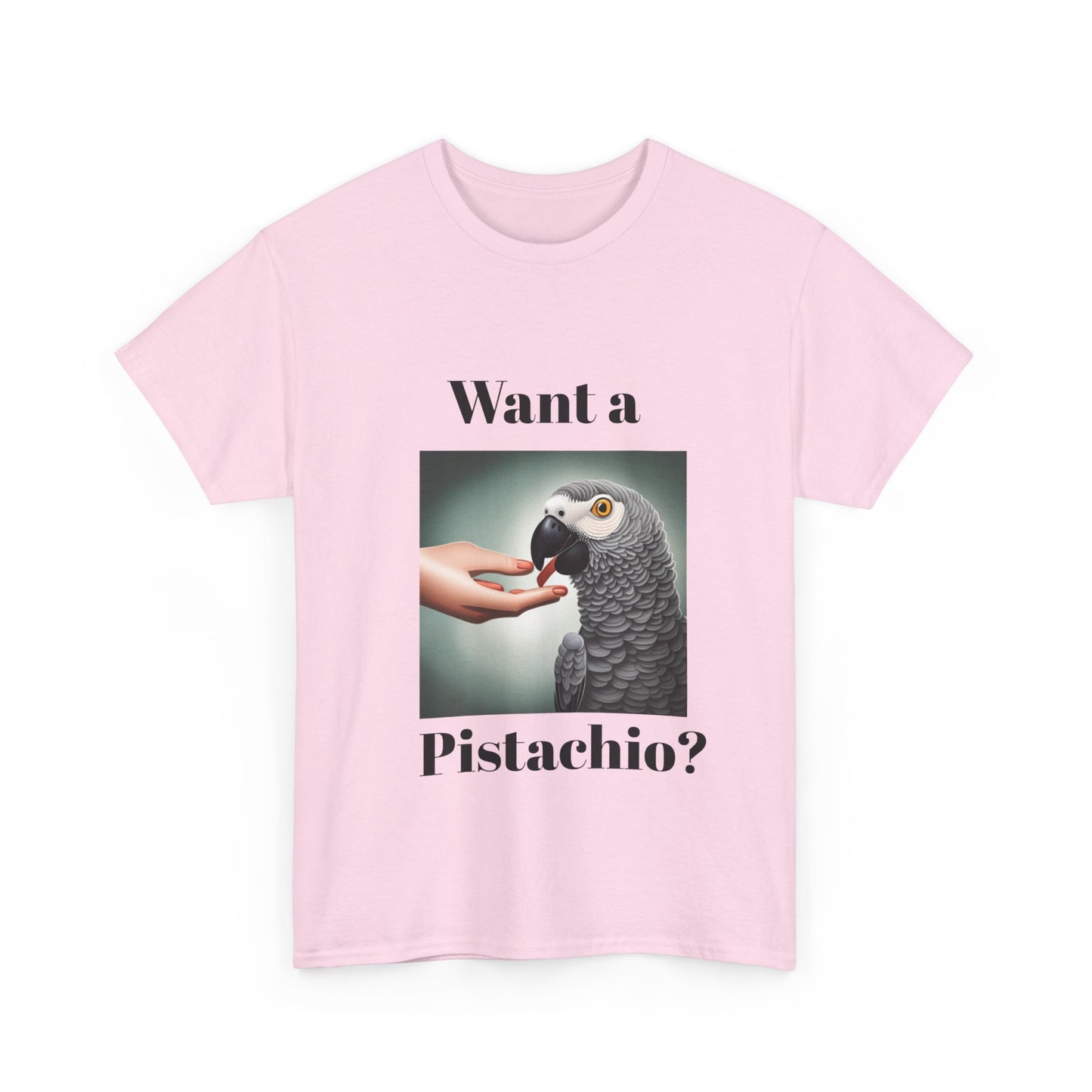 African Grey Want A Pistachio Unisex Heavy Cotton Tee