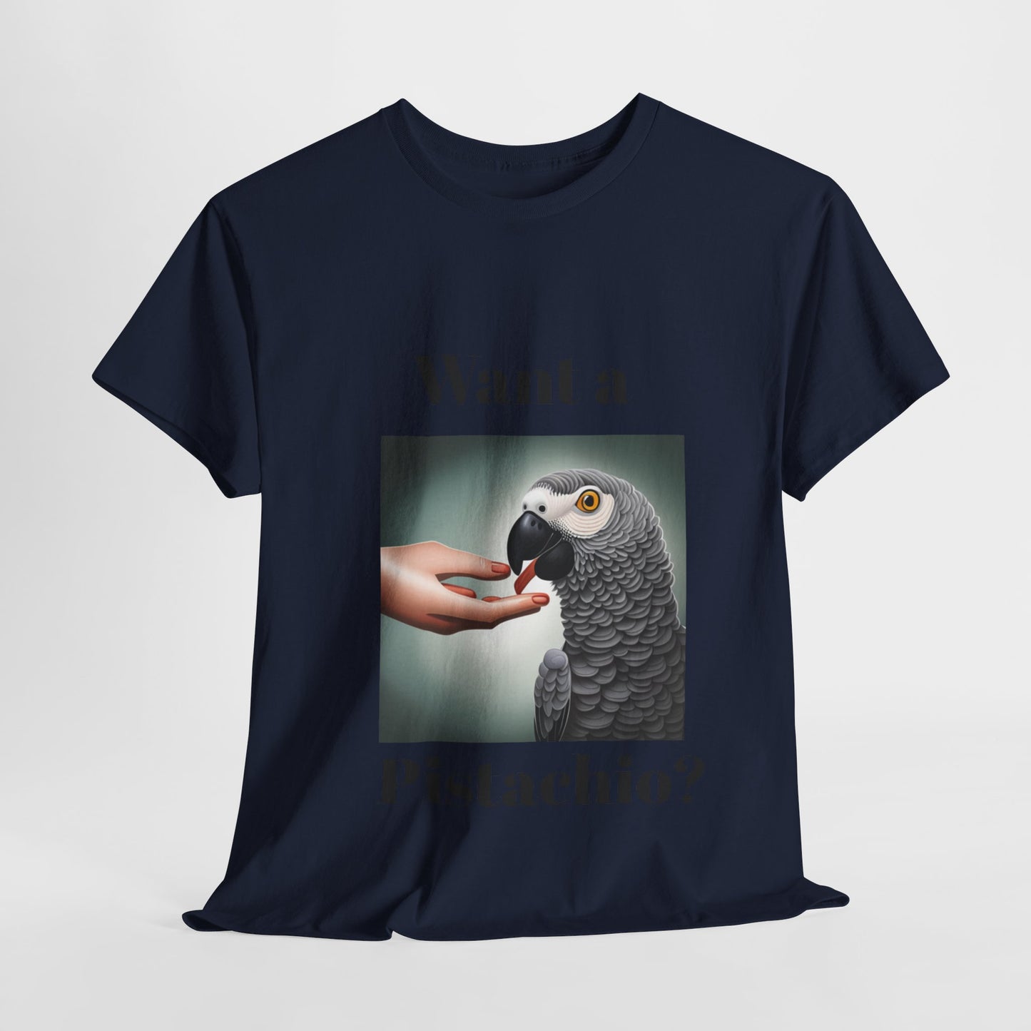 African Grey Want A Pistachio Unisex Heavy Cotton Tee