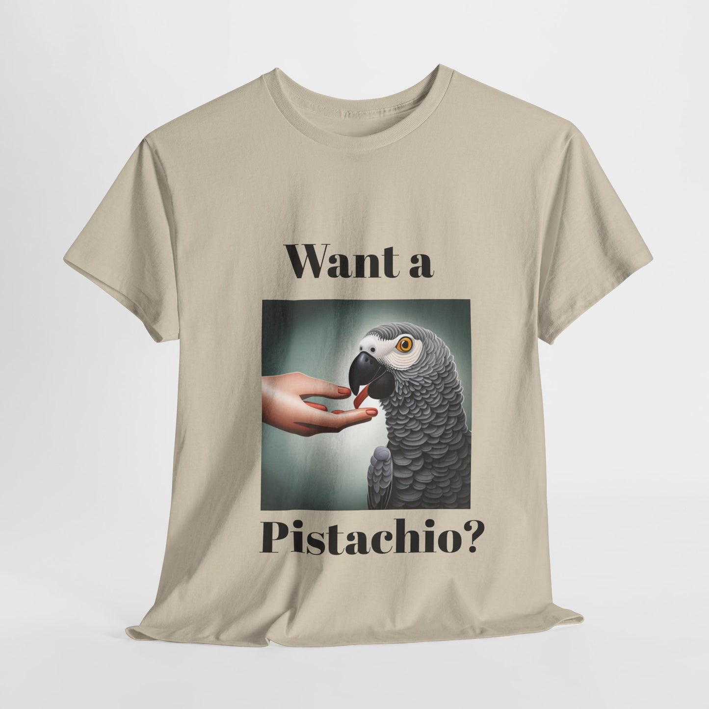 African Grey Want A Pistachio Unisex Heavy Cotton Tee