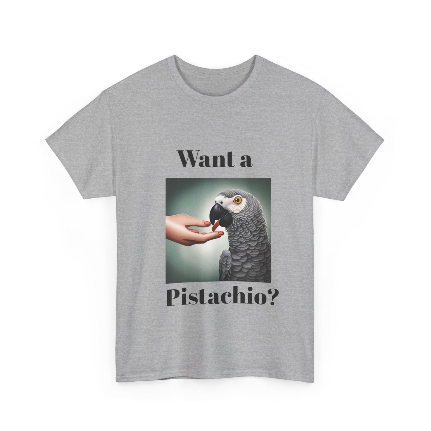 African Grey Want A Pistachio Unisex Heavy Cotton Tee