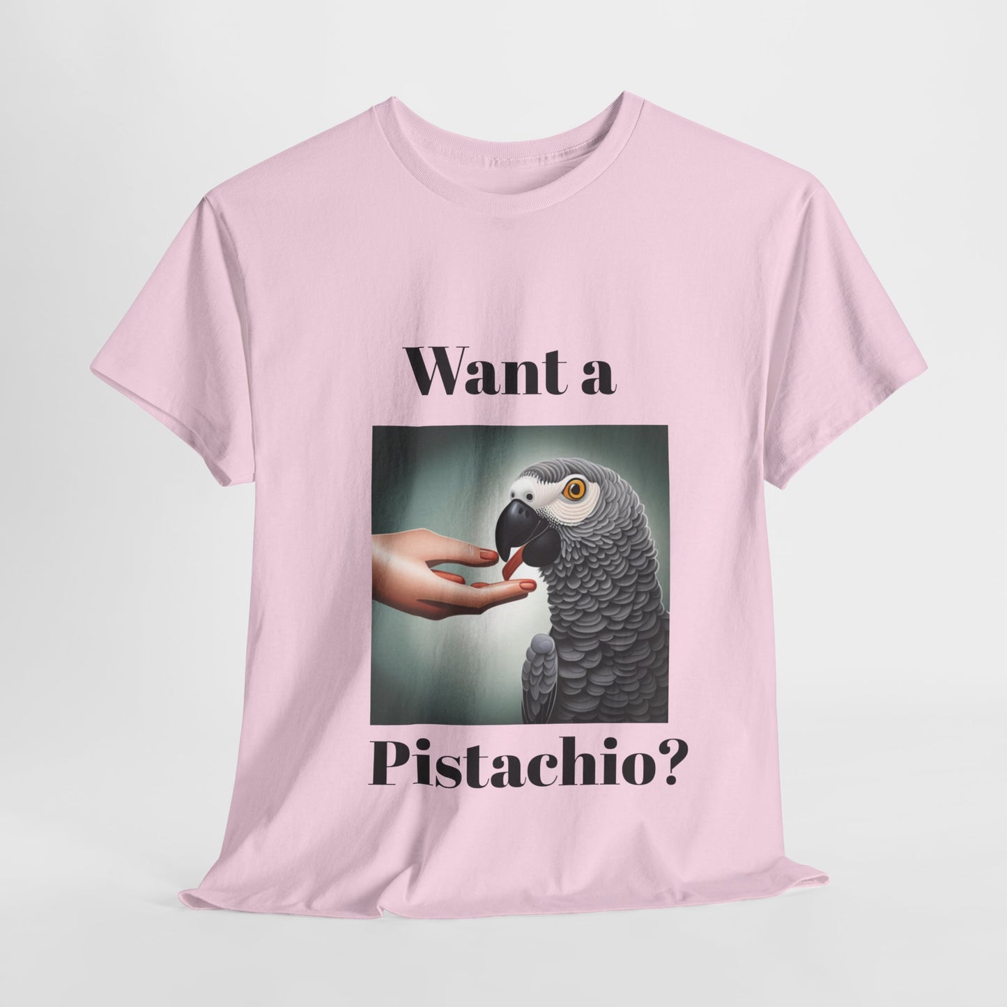 African Grey Want A Pistachio Unisex Heavy Cotton Tee