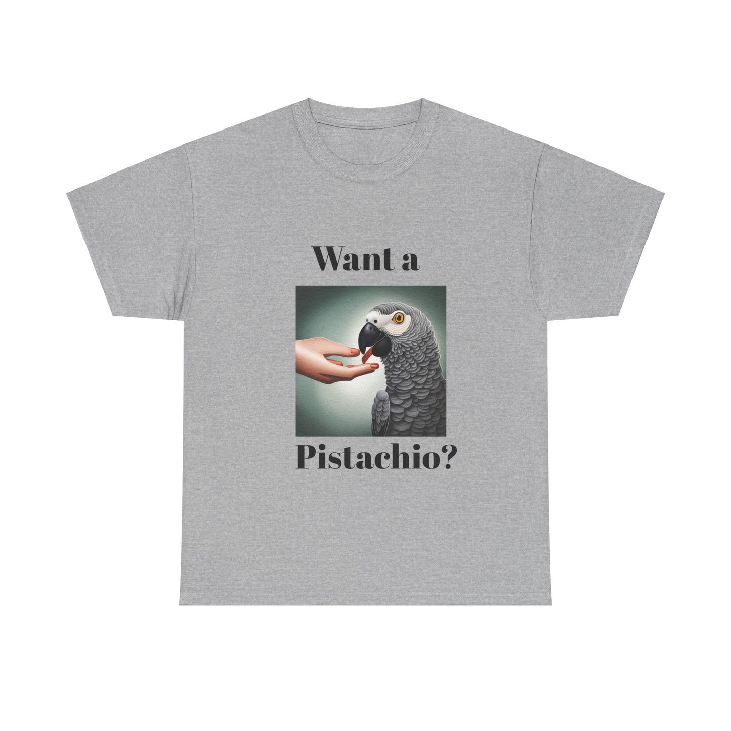 African Grey Want A Pistachio Unisex Heavy Cotton Tee