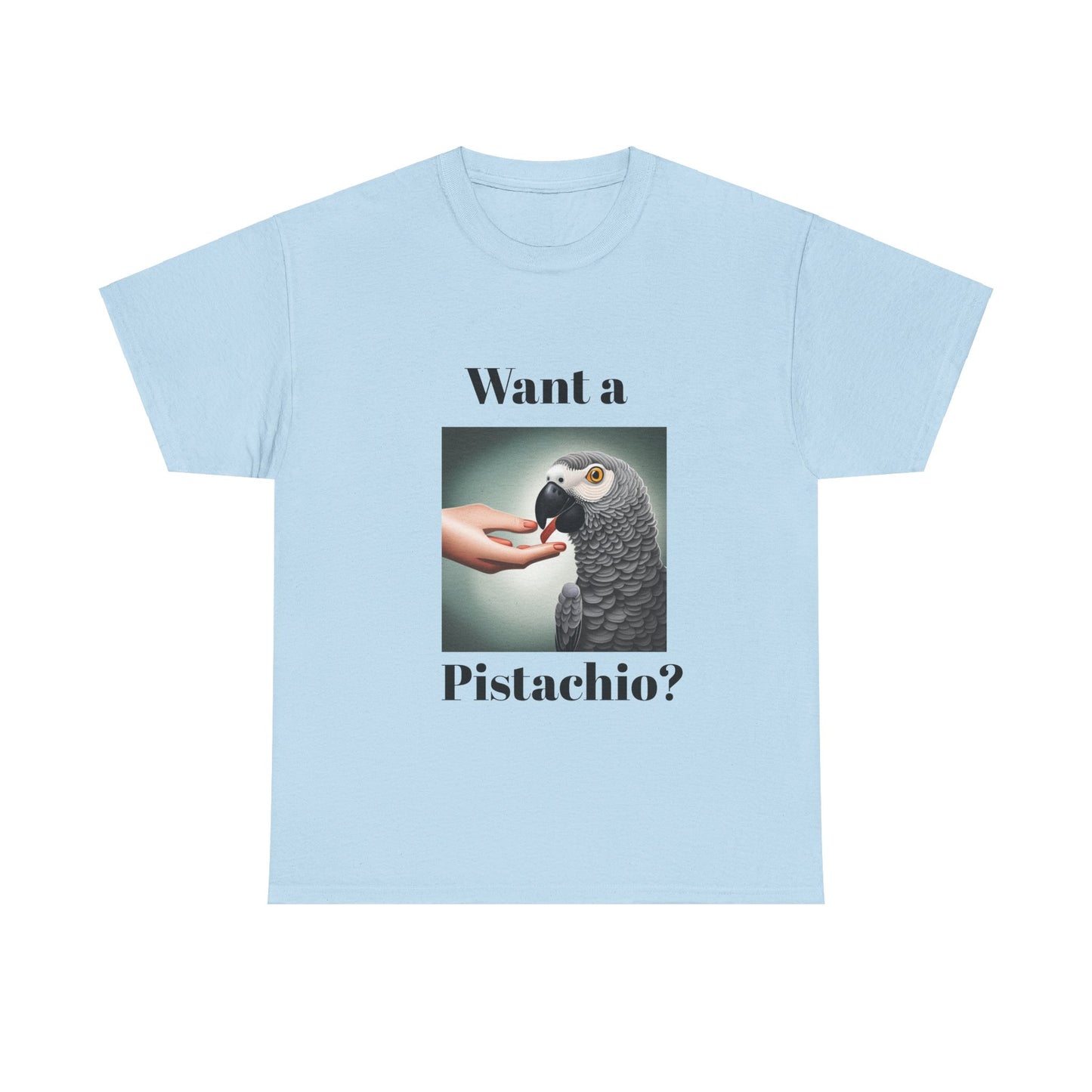 African Grey Want A Pistachio Unisex Heavy Cotton Tee