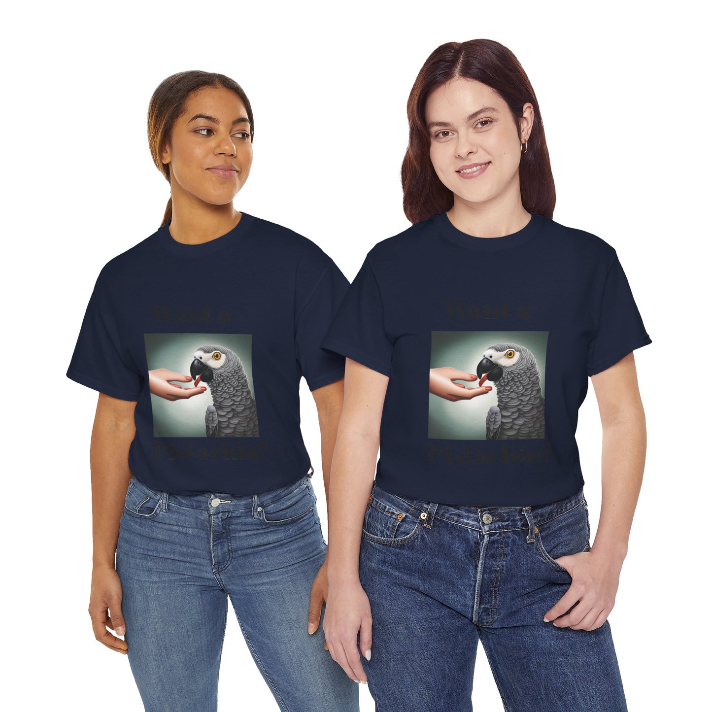 African Grey Want A Pistachio Unisex Heavy Cotton Tee