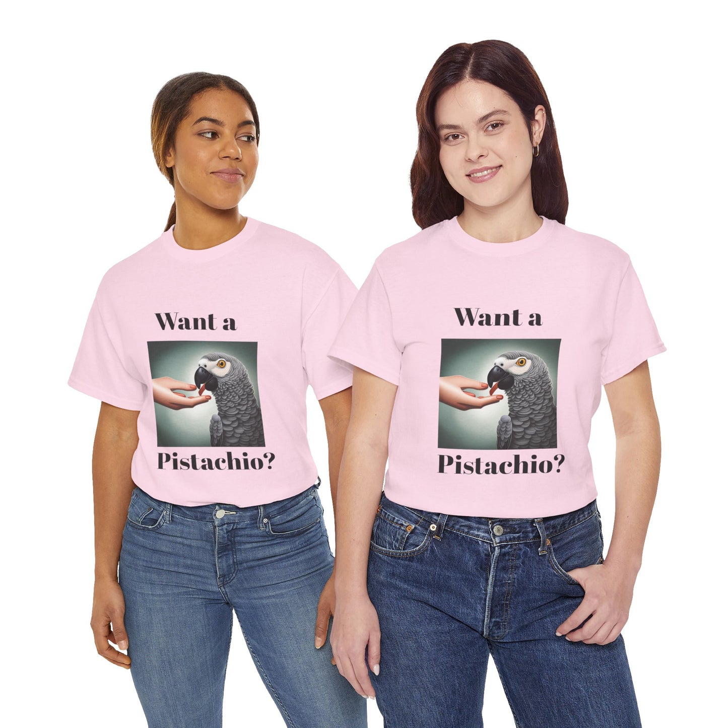 African Grey Want A Pistachio Unisex Heavy Cotton Tee