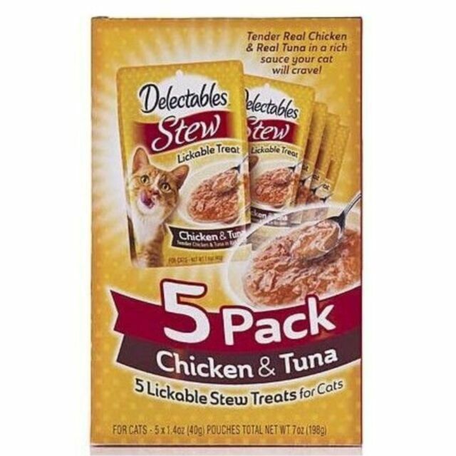 Delectables Stew Chicken and Tuna Lickable Cat Treats - 1.4oz, 5 in Package