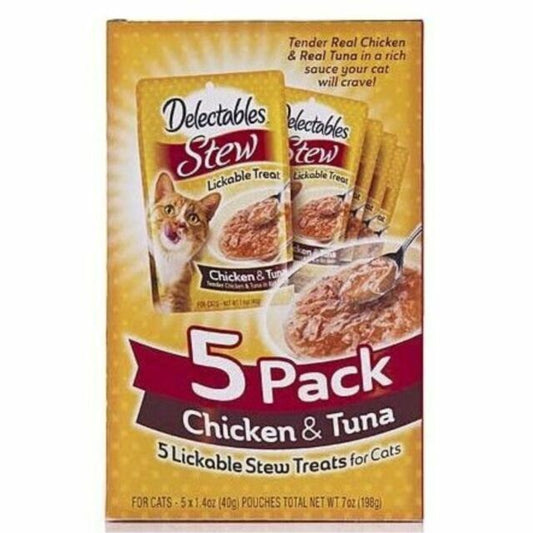 Delectables Stew Chicken and Tuna Lickable Cat Treats - 1.4oz, 5 in Package